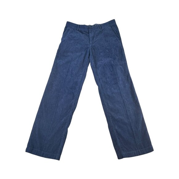 NEW Izod Blue Denim Corduroy Pants Men's Size 34X30 Straight Leg Flat Front NWT - Picture 1 of 10